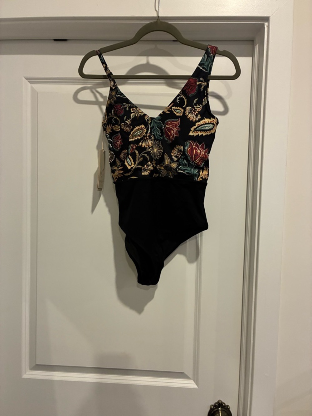 Cosita Linda Black Floral Trim Swim Cover-Up - Picture 2 of 7